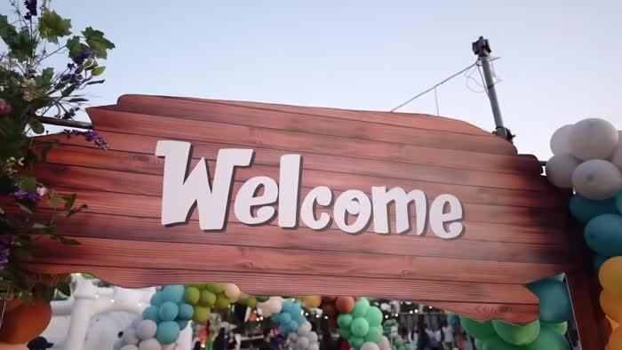 Dino-themed kids birthday party setup