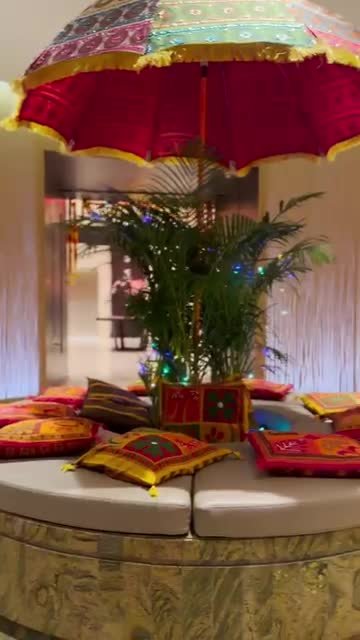 Vibrant Indian-inspired evening decor